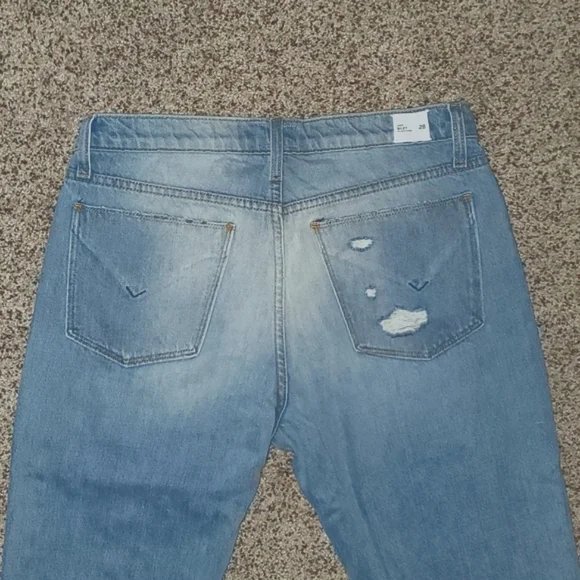 NWOT HUDSON Riley Distressed Rhinestone Button Fly Light Relaxed Jeans - Picture 11 of 16
